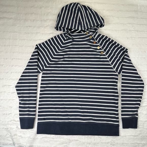 Lauren Ralph Lauren Striped Nautical Pullover Hoodie Size S - Picture 2 of 9